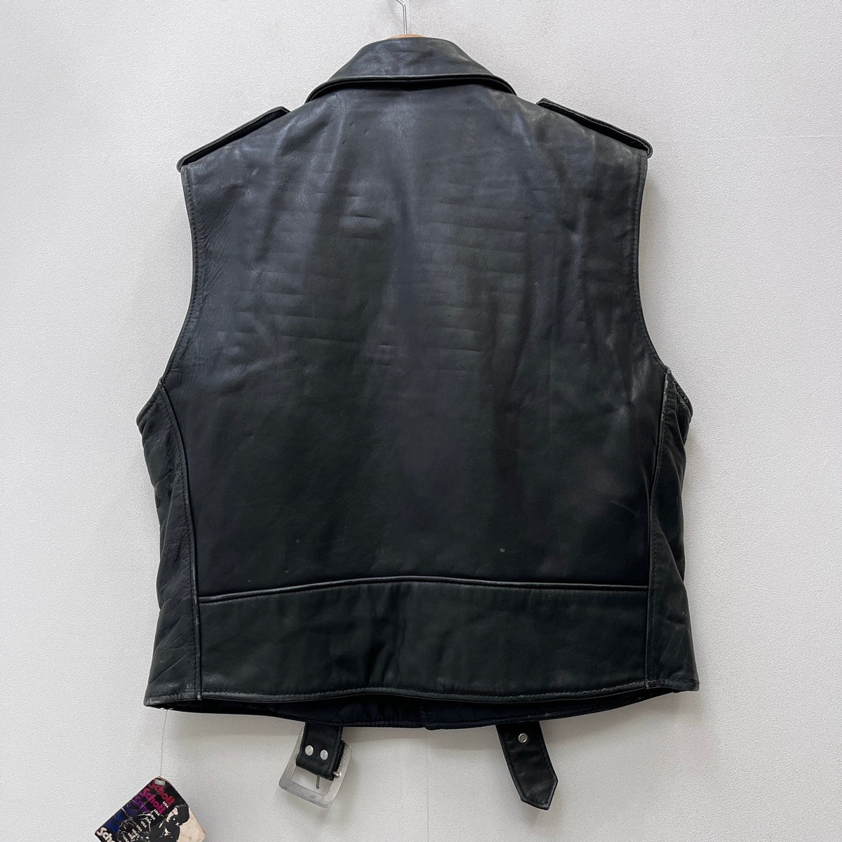schott | ショット DOUBLE RIDERS VEST 80-90'S レザー ブラック サイズ：L【加古川店】