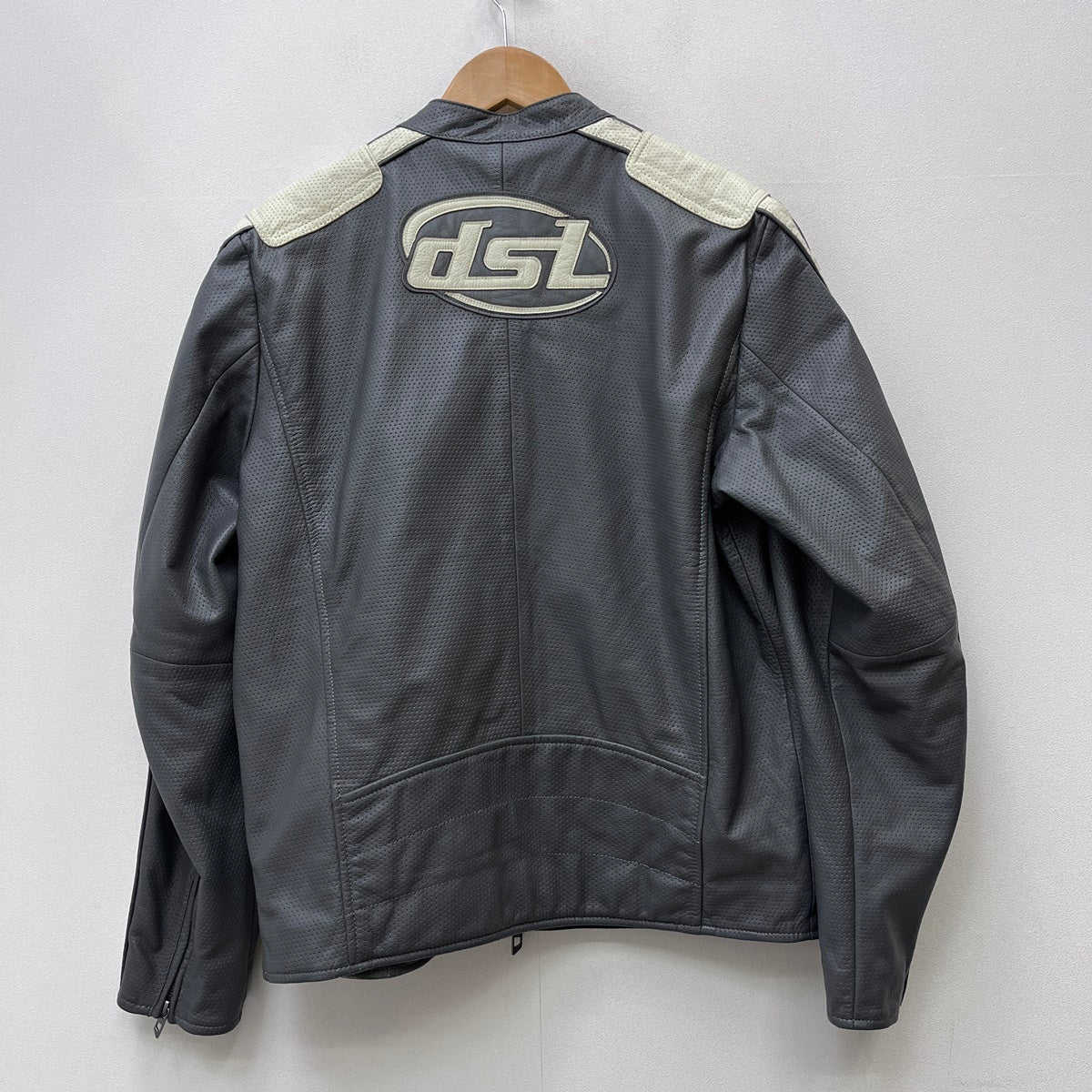 DIESEL | ディーゼル L-POP 山羊革 24AW ライダースジャケット A16681 グレー サイズ：46【加古川店】
