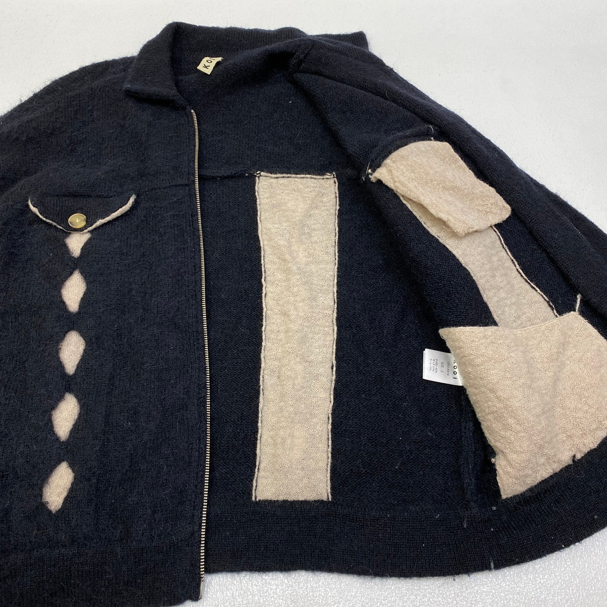 KOOI MOHAIR KNIT JACKET 23AW ニット 18KO-23AW ブラック サイズ：2【加古川店】
