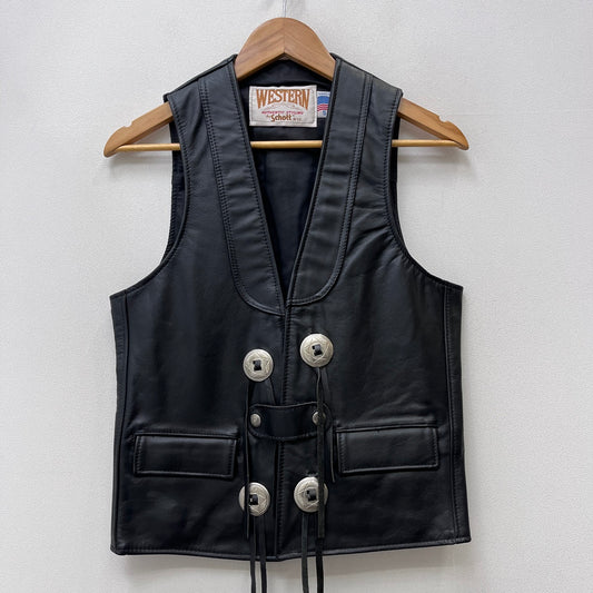 schott | ショット DeadStock ウエスタンコンチョ 90'S レザー ブラック サイズ：S【加古川店】