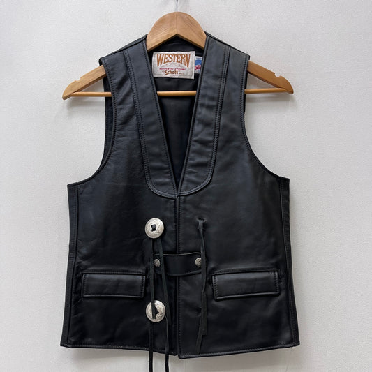 schott | ショット ウエスタンコンチョ 90'S レザー ブラック サイズ：S【加古川店】