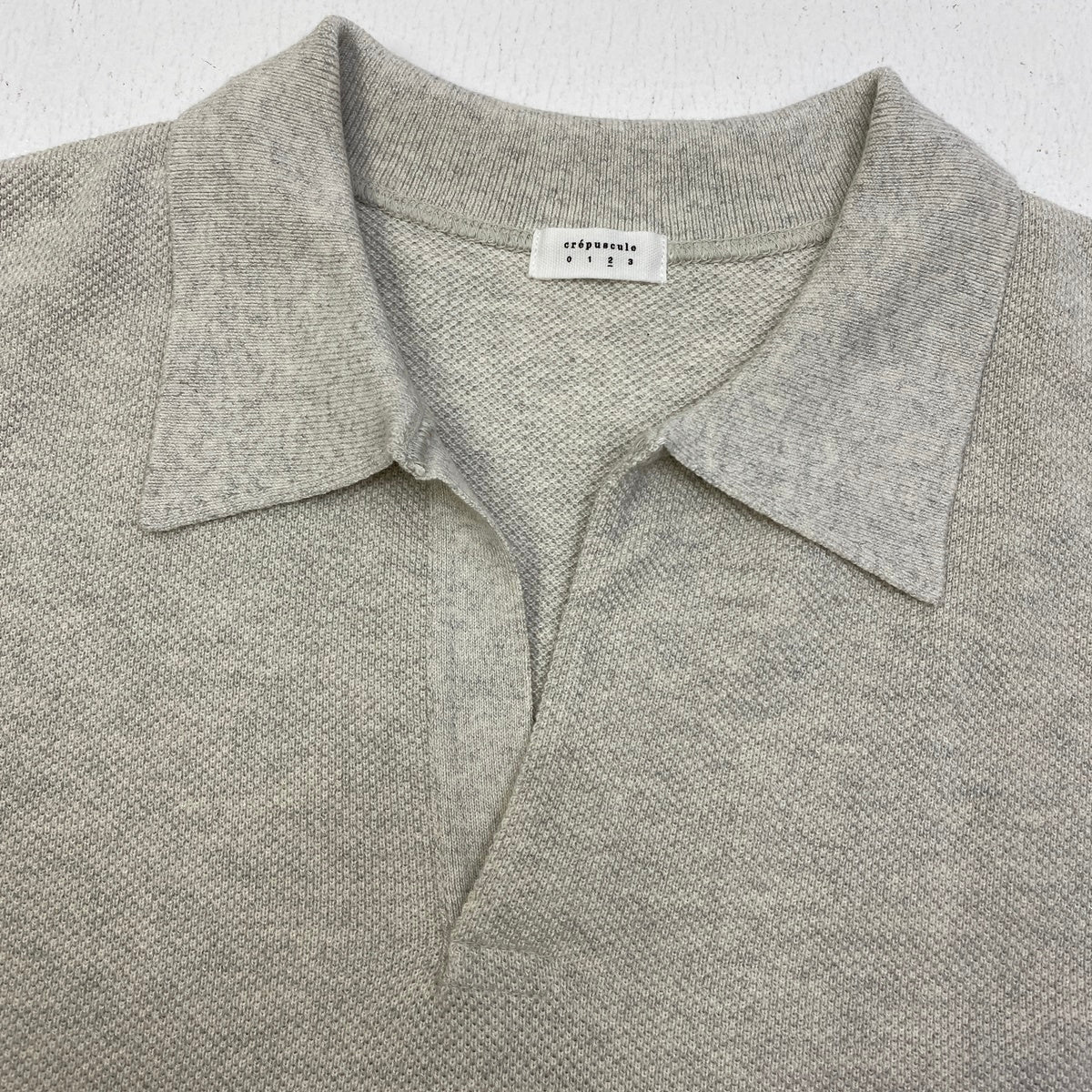 crepuscule | クレプスキュール Co/Ra Moss Stitch Skipper 26SS ポロシャツ 2601-002 グレー サイズ：2【加古川店】