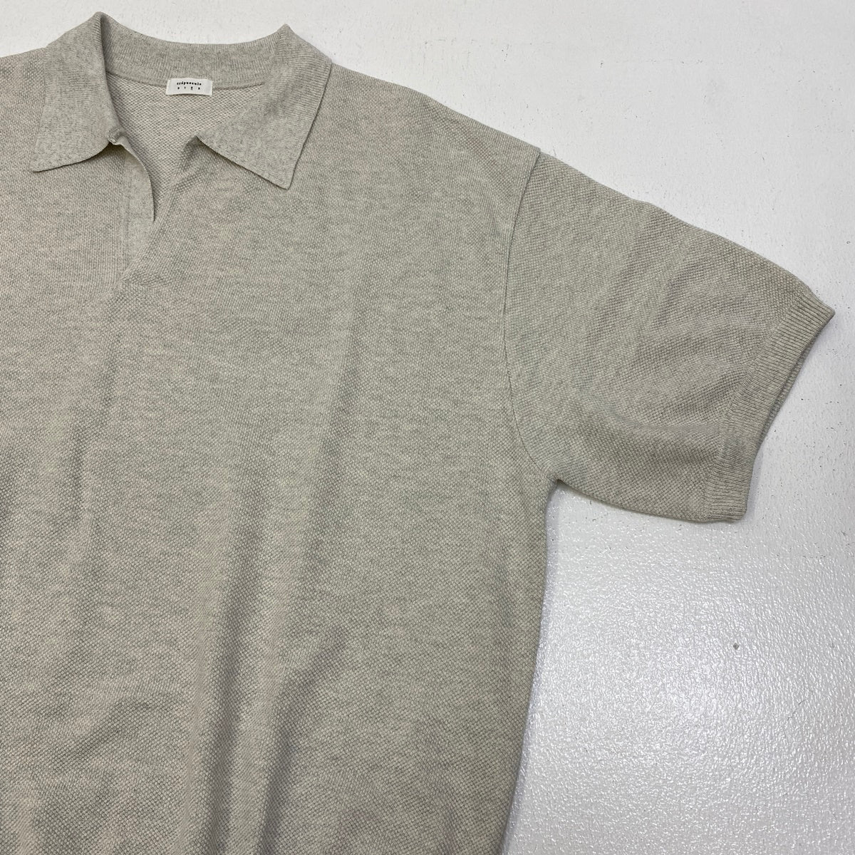 crepuscule | クレプスキュール Co/Ra Moss Stitch Skipper 26SS ポロシャツ 2601-002 グレー サイズ：2【加古川店】