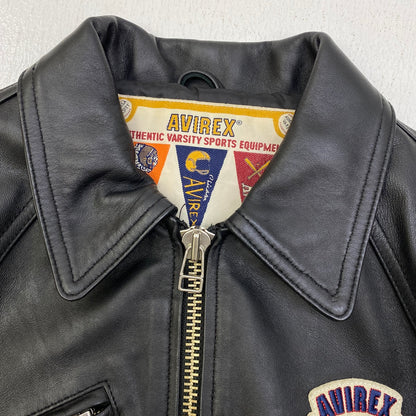 AVIREX | アヴィレックス ライトシグネチャーバーシティージャケット レザー 783-4950603 ブラック サイズ：S【加古川店】