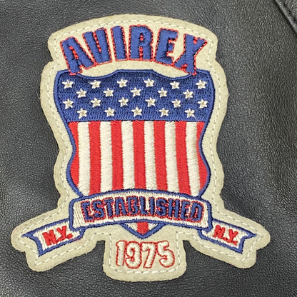 AVIREX | アヴィレックス ライトシグネチャーバーシティージャケット レザー 783-4950603 ブラック サイズ：S【加古川店】