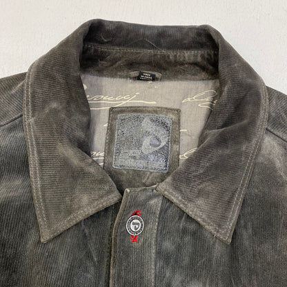 davoucci suede jacket レザー グレー サイズ：XXXXL【加古川店】