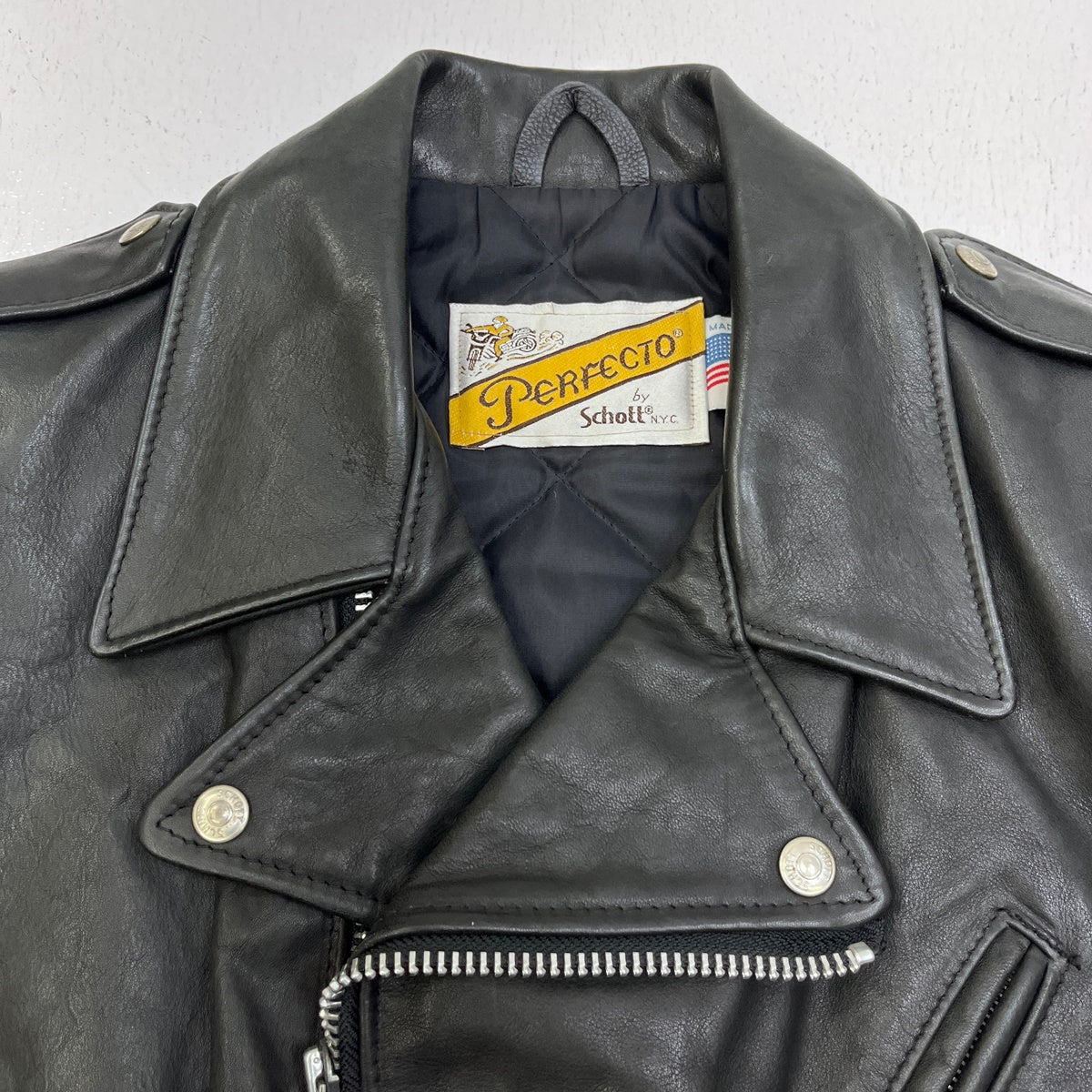 schott | ショット DOUBLE RIDERS VEST 80-90'S レザー ブラック サイズ：L【加古川店】