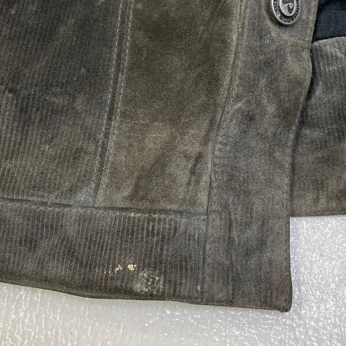 davoucci suede jacket レザー グレー サイズ：XXXXL【加古川店】