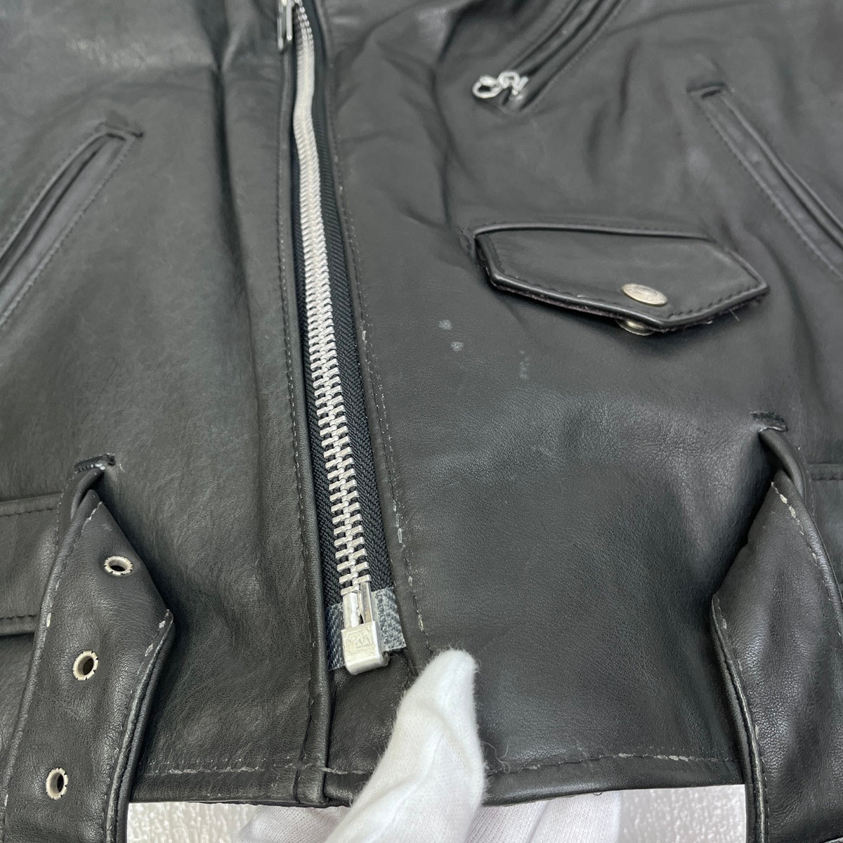 schott | ショット DOUBLE RIDERS VEST 80-90'S レザー ブラック サイズ：L【加古川店】