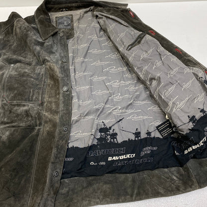 davoucci suede jacket レザー グレー サイズ：XXXXL【加古川店】