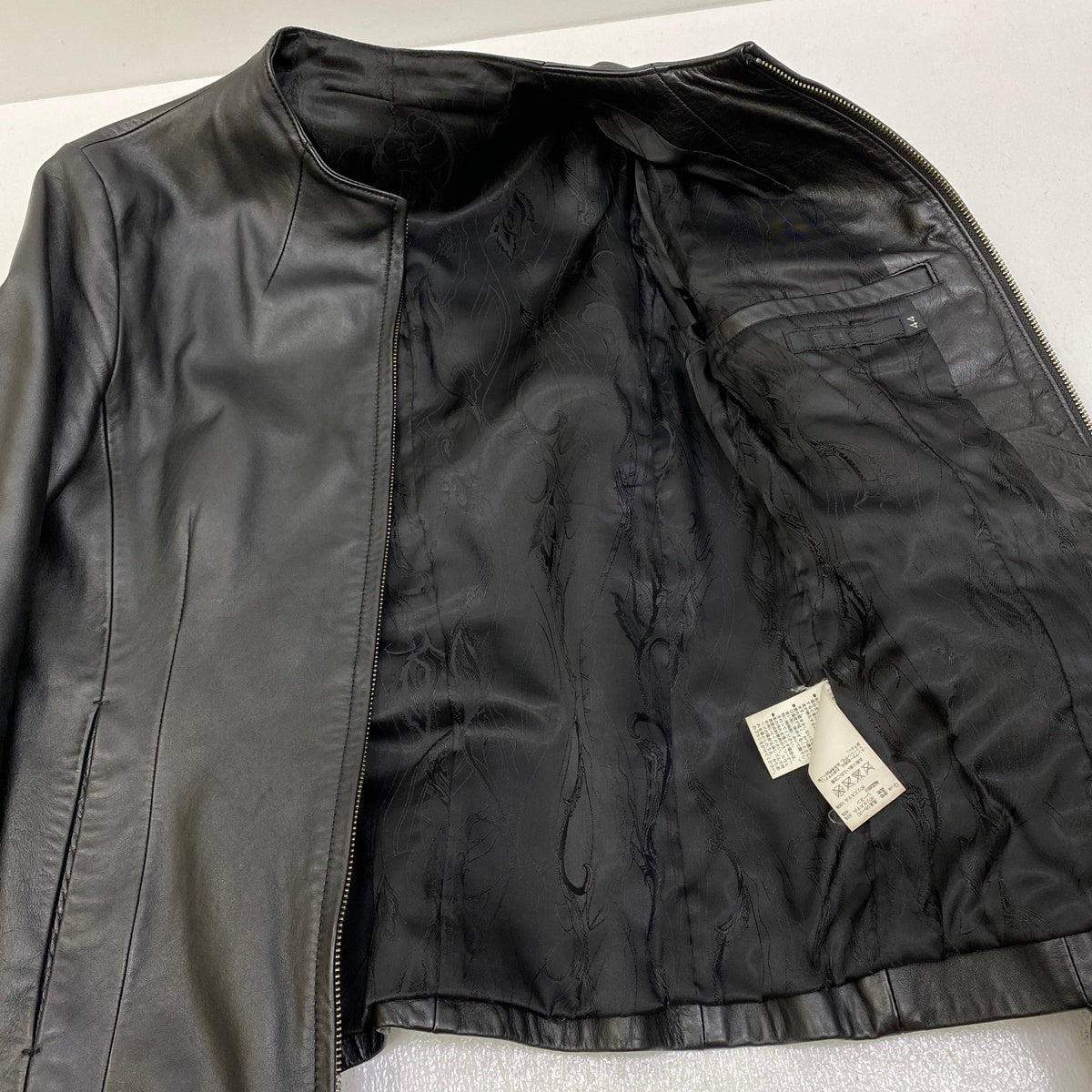 SCHLUSSEL | シュリセル ﾗﾑﾚｻﾞｰ double riders jacket ライダースジャケット 3488-105 ブラック サイズ：2【加古川店】