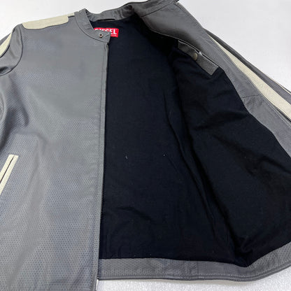 DIESEL | ディーゼル L-POP 山羊革 24AW ライダースジャケット A16681 グレー サイズ：46【加古川店】