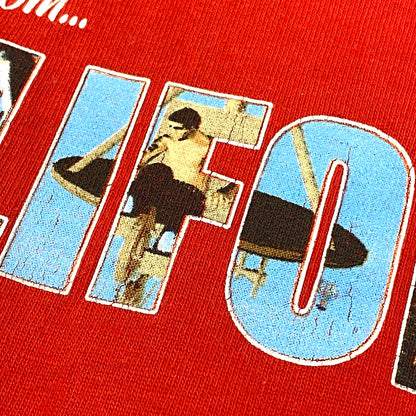 red hot chili peppers:californication 2000ｺﾋﾟｰﾗｲﾄ 半袖Ｔシャツ レッド サイズ：M【加古川店】