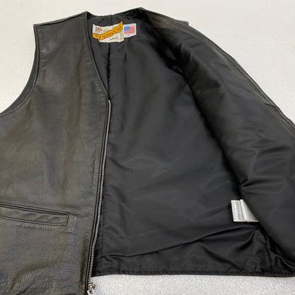 schott | ショット 193V LEATHER VEST ベスト 7825951002 ブラック サイズ：XL【加古川店】