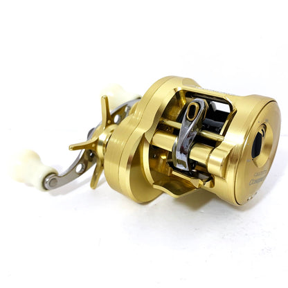 【フィッシング/釣り/釣具/リール】 【ベイトリール/右ハンドル】SHIMANO | シマノ 21カルカッタコンクエスト 100HG　※カスタムハンドル（純正無し）【加古川店】
