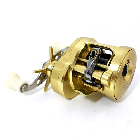 【フィッシング/釣り/釣具/リール】 【ベイトリール/右ハンドル】SHIMANO | シマノ 21カルカッタコンクエスト 100HG　※カスタムハンドル（純正無し）【加古川店】