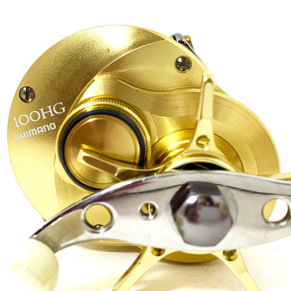 【フィッシング/釣り/釣具/リール】 【ベイトリール/右ハンドル】SHIMANO | シマノ 21カルカッタコンクエスト 100HG　※カスタムハンドル（純正無し）【加古川店】