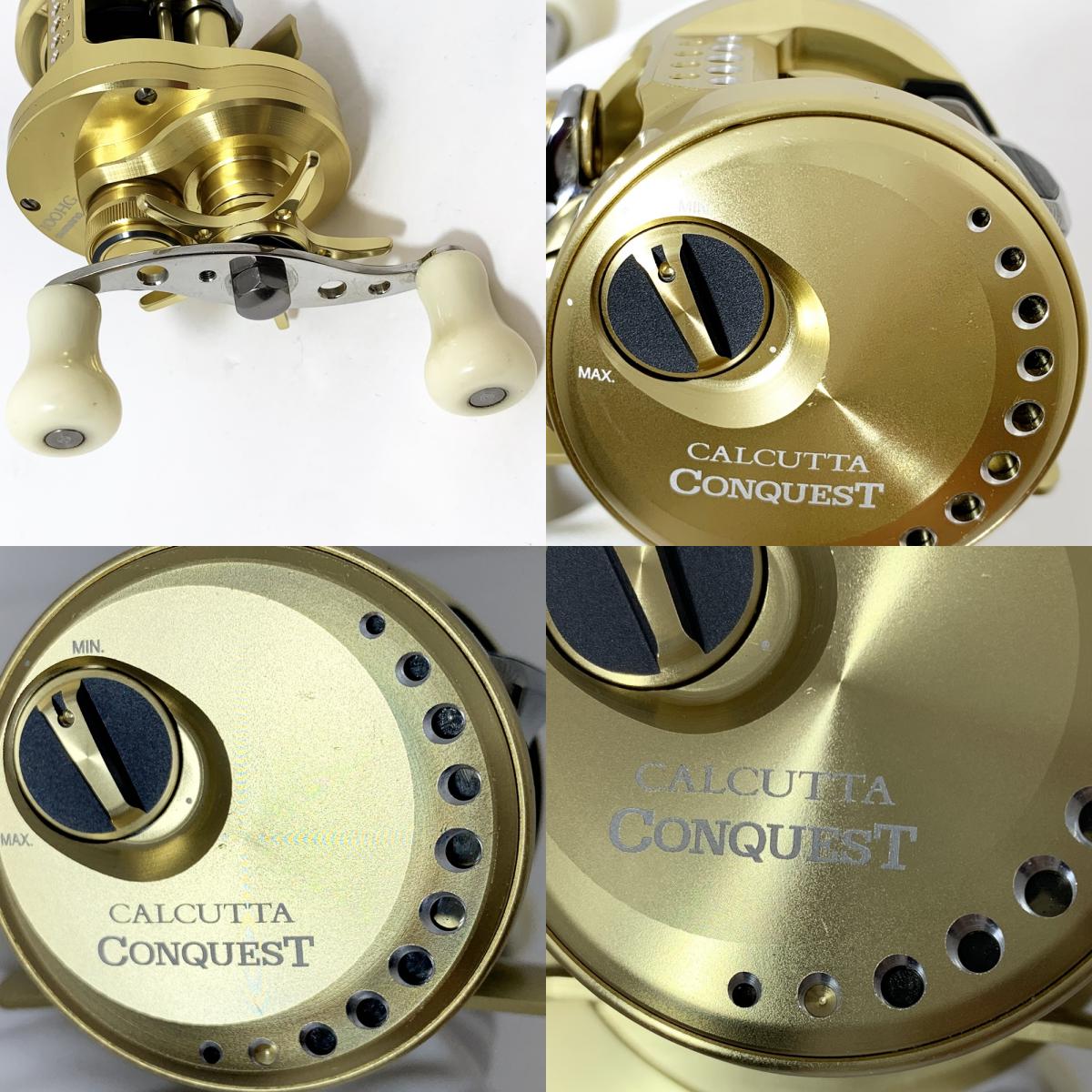 【フィッシング/釣り/釣具/リール】 【ベイトリール/右ハンドル】SHIMANO | シマノ 21カルカッタコンクエスト 100HG　※カスタムハンドル（純正無し）【加古川店】
