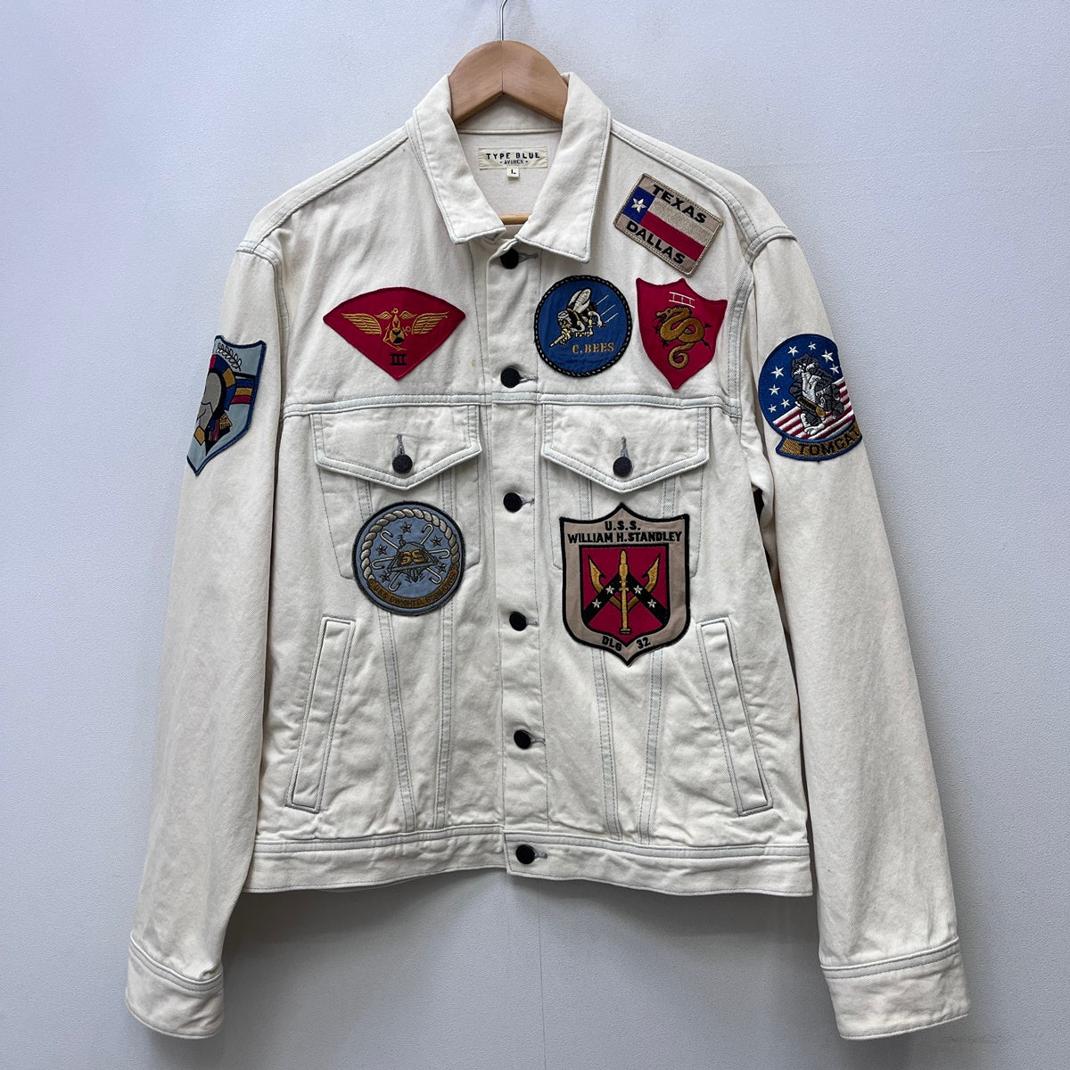 AVIREX | アヴィレックス TYPE BLUE:TOP GUN DENIM JACKET デニム 6112113 ホワイト サイズ：L【加古川店】