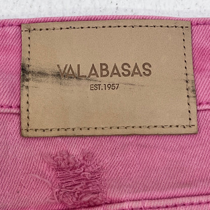 VALABASAS DAMEGE REPAIR FLARE SKINY デニムパンツ ピンク サイズ：32【加古川店】