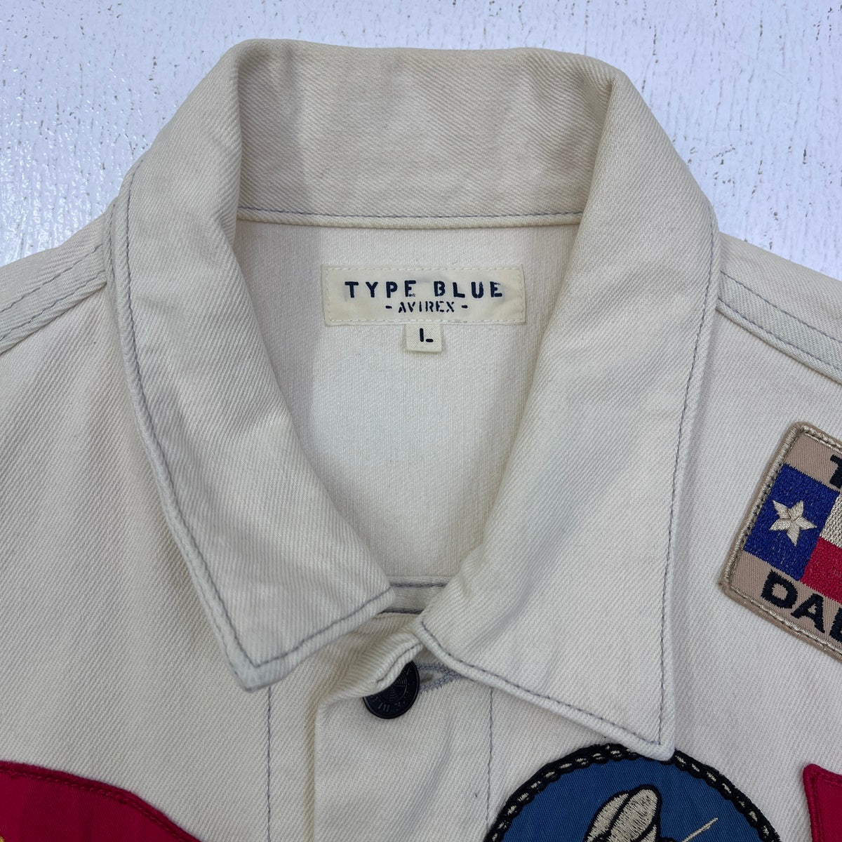 AVIREX | アヴィレックス TYPE BLUE:TOP GUN DENIM JACKET デニム 6112113 ホワイト サイズ：L【加古川店】