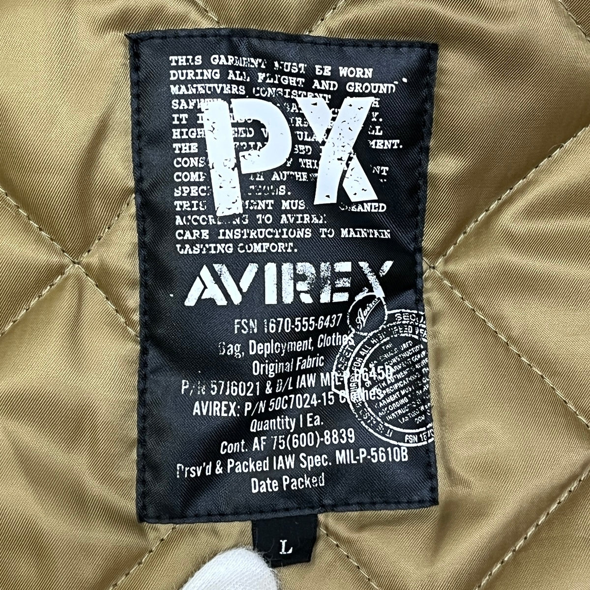 AVIREX | アヴィレックス N-1 DECK JACKET:U.S.N ミリタリージャケット 6192246 ベージュ サイズ：L【加古川店】