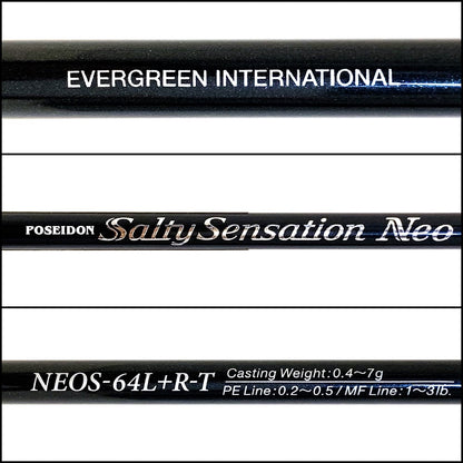 【中古】【釣り/つり/釣具/ロッド】EVERGREEN | エバーグリーン ソルティセンセーションネオ NEOS-64L+R-T【加古川店】