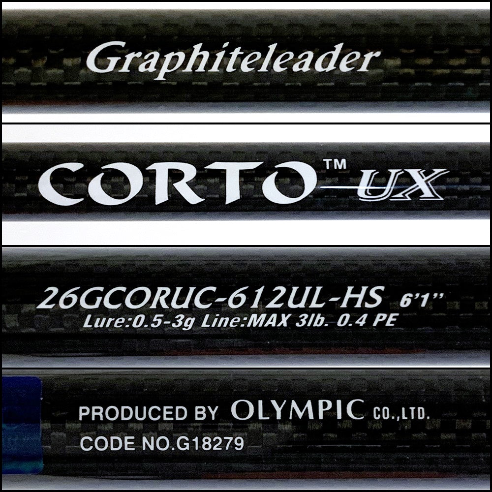【釣り/つり/釣具/ロッド】Graphiteleader | グラファイトリーダー 26コルトUX 26GCORUS-612UL-HS【加古川店】