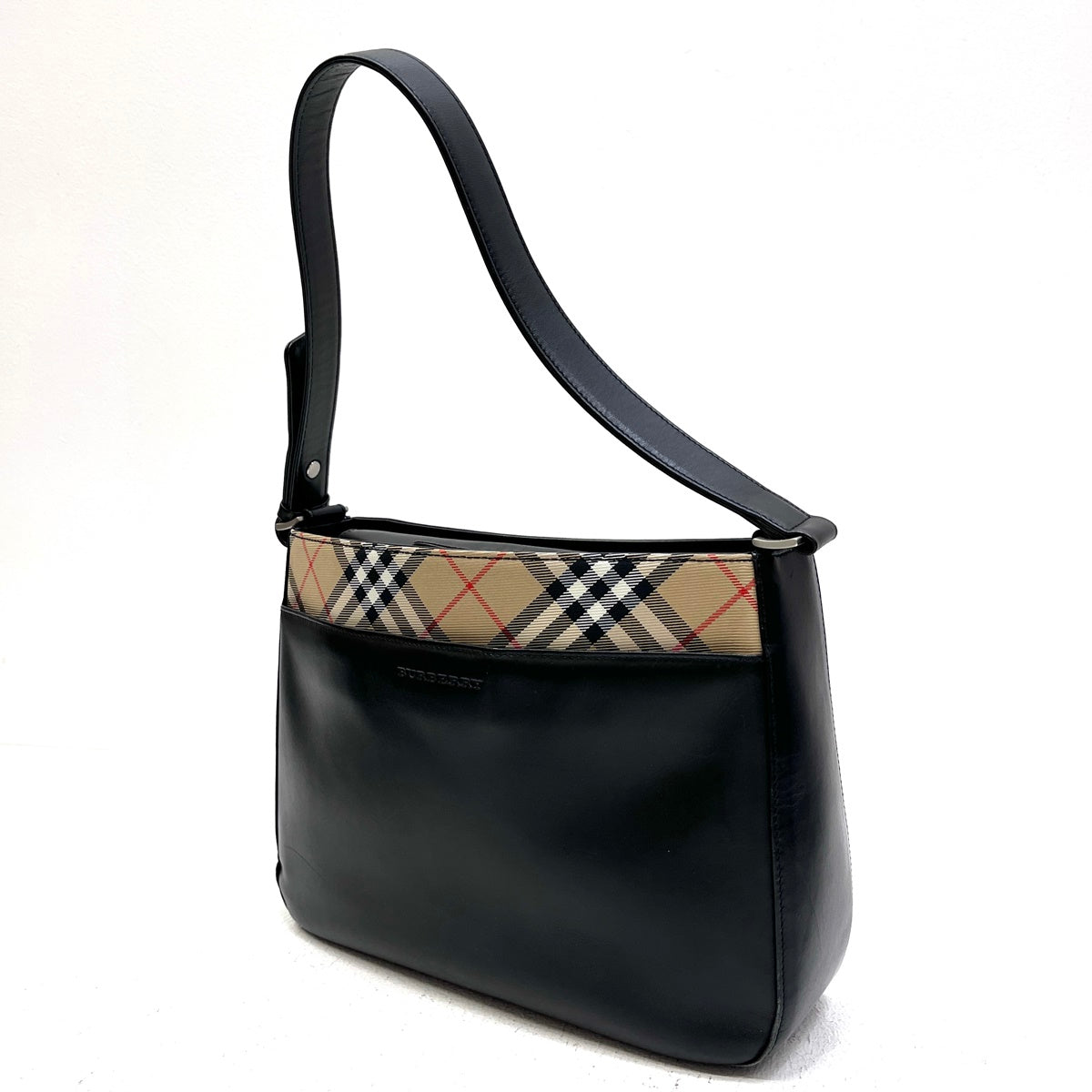 BURBERRY | バーバリー ノバチェック トートバッグ ブラック【加古川店】