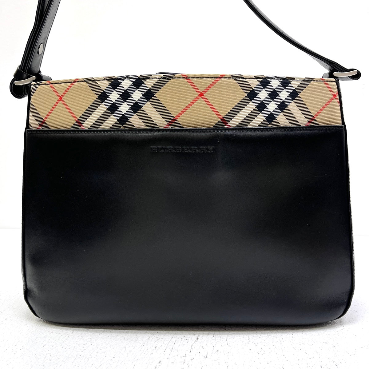 BURBERRY | バーバリー ノバチェック トートバッグ ブラック【加古川店】