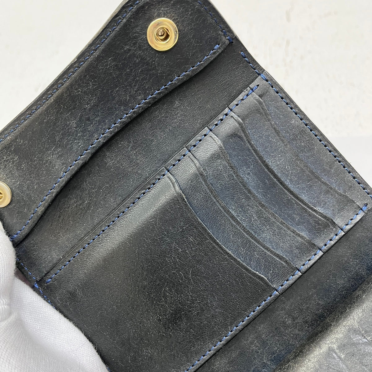WILDSWANS | ワイルドスワンズ FULL GRAIN BRIDLE 三つ折り財布 SP-BYRNE ブラック【加古川店】