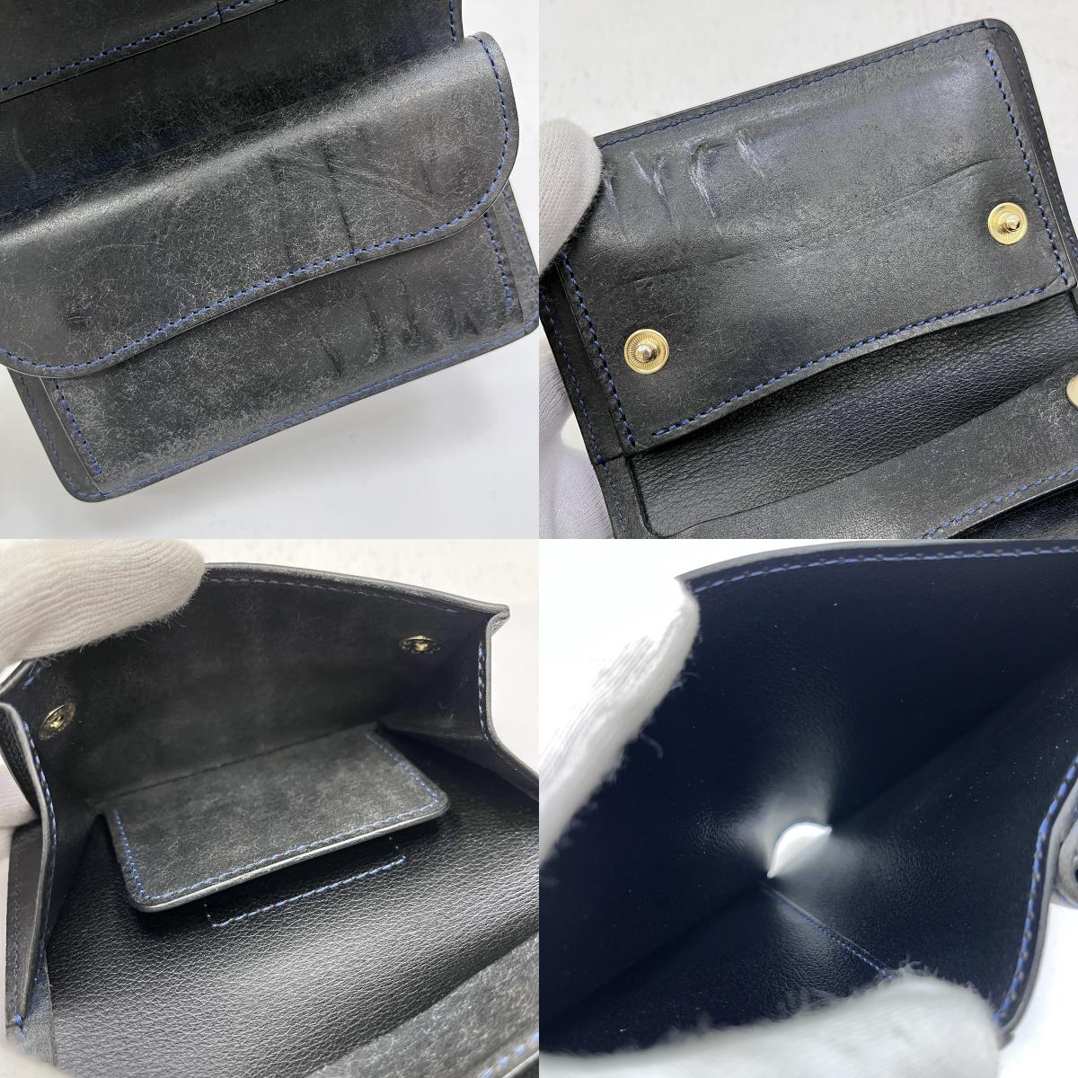 WILDSWANS | ワイルドスワンズ FULL GRAIN BRIDLE 三つ折り財布 SP-BYRNE ブラック【加古川店】
