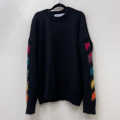 OFF-WHITE | オフホワイト Diag Brushed Mohair Crewneck ニット OMHA036F20KNI001 ブラック サイズ：L【加古川店】