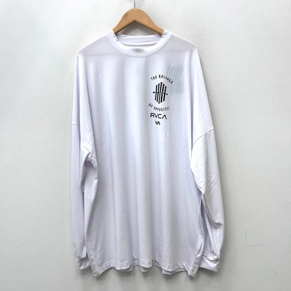 RVCA | ルーカ　アールブイ LT ストレッチ・ドライ ロンT 長袖Ｔシャツ BG042060 ホワイト サイズ：XL【加古川店】