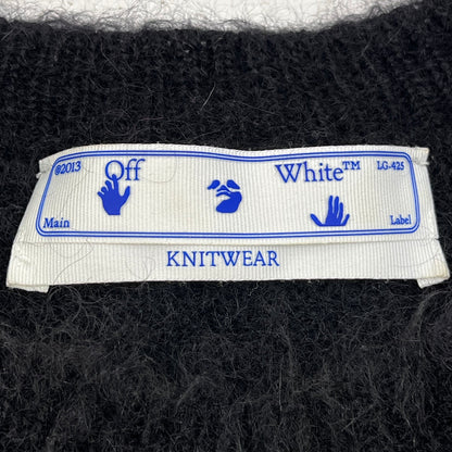 OFF-WHITE | オフホワイト Diag Brushed Mohair Crewneck ニット OMHA036F20KNI001 ブラック サイズ：L【加古川店】