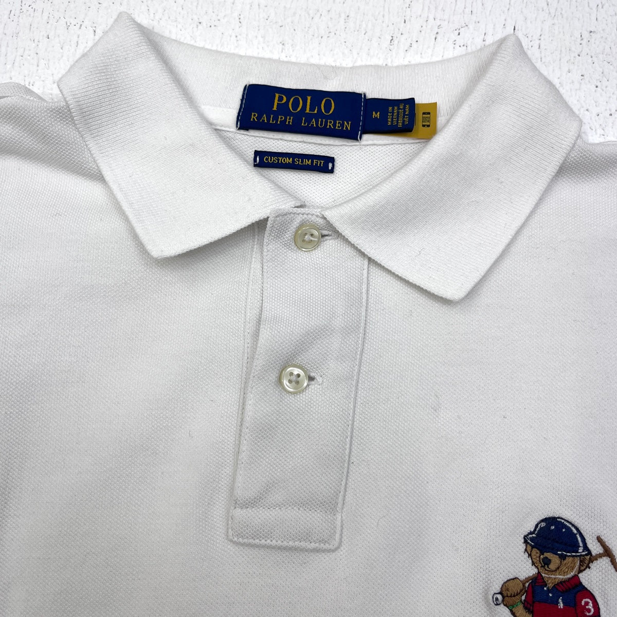 POLO RALPH LAUREN | ポロ・ラルフローレン 1p ポロベア ポロシャツ ホワイト サイズ：M【加古川店】