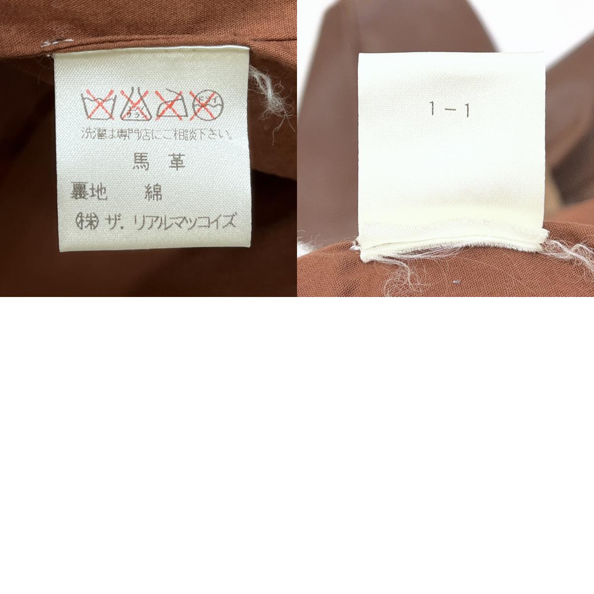 The REAL McCOY'S | ザリアルマッコイズ ﾋﾟﾝﾅｯﾌﾟｶﾞｰﾙ　j.a.dubow社製 レザー キャメル サイズ：40【加古川店】