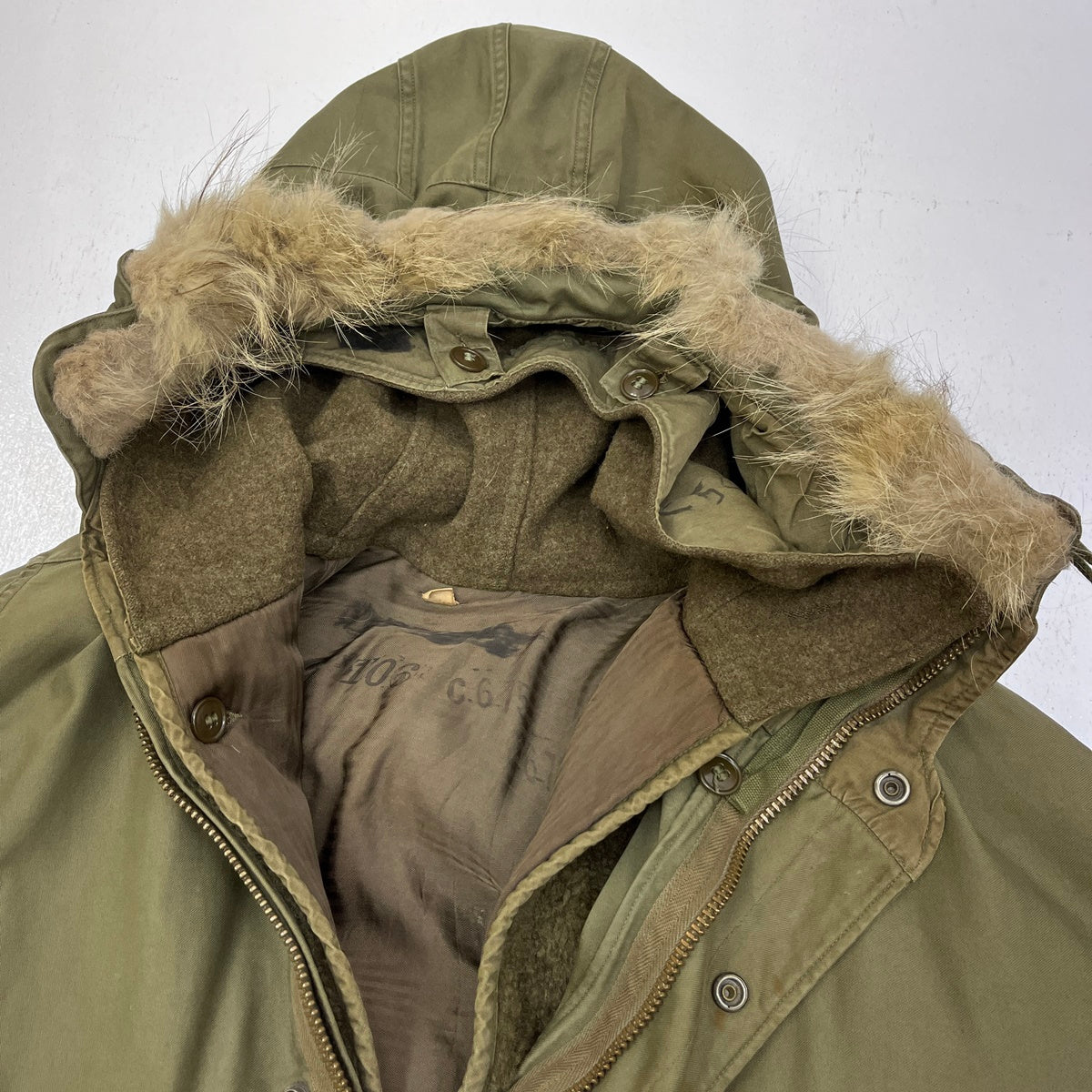 MILITARY衣料 | ミリタリーイリョウ U.S ARMY:M-1948 FIELD PARKA 40-50'S ミリタリージャケット カーキ サイズ：M【加古川店】