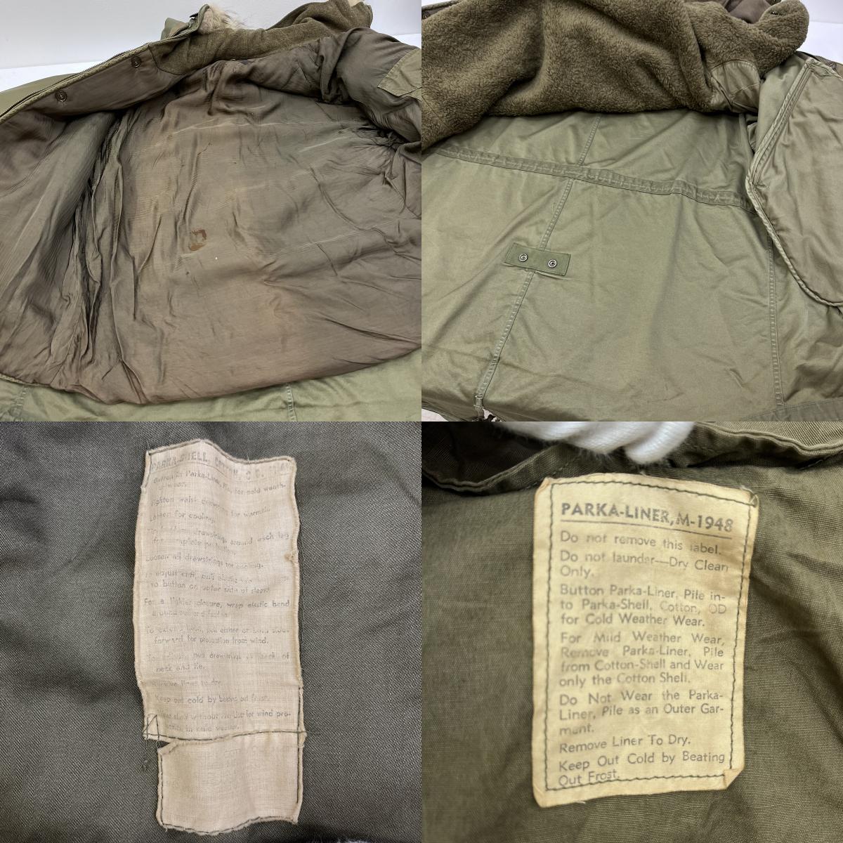 MILITARY衣料 | ミリタリーイリョウ U.S ARMY:M-1948 FIELD PARKA 40-50'S ミリタリージャケット カーキ サイズ：M【加古川店】