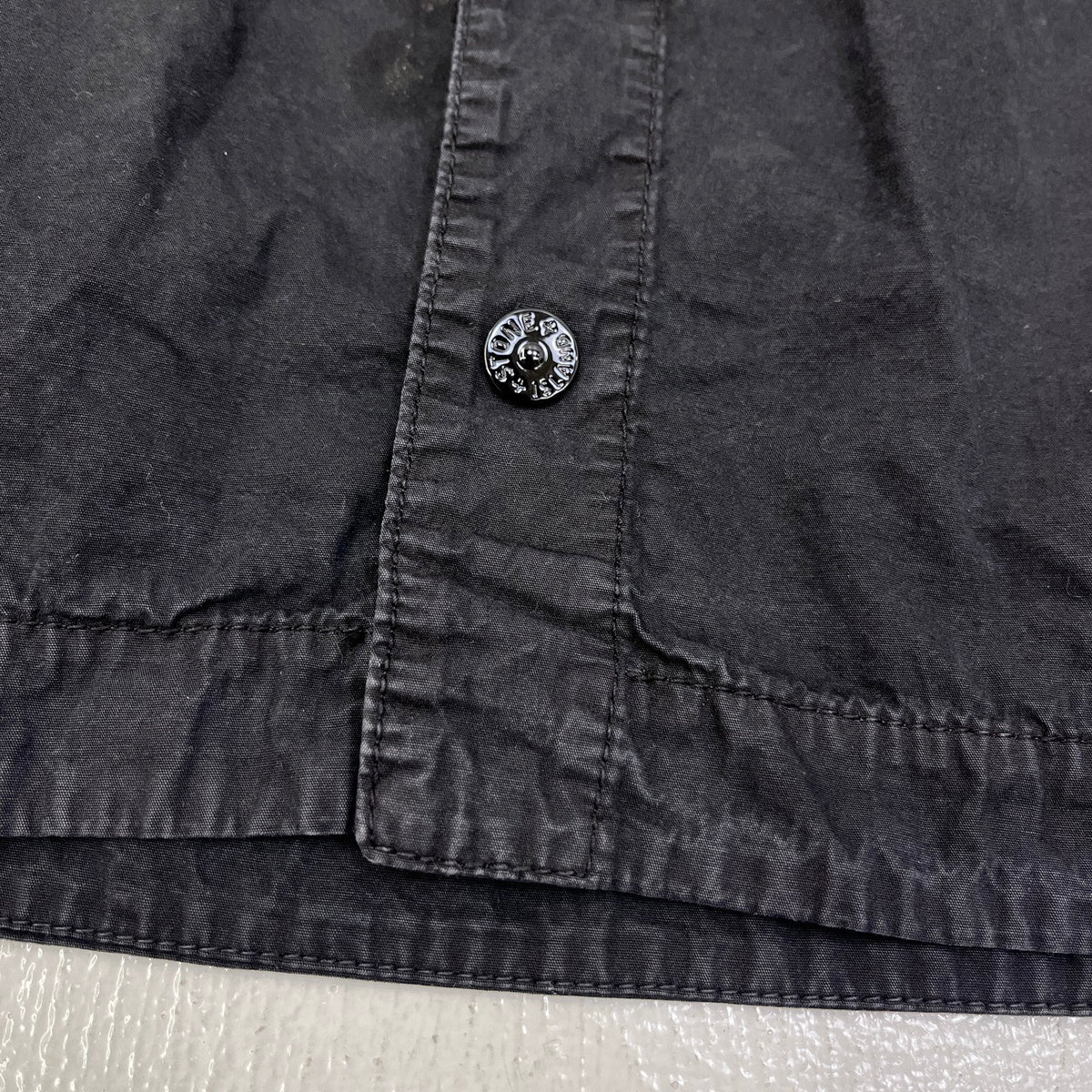 STONE ISLAND | ストーンアイランド Cotton Canvas Shirt 25SS 半袖シャツ K1S151200029S00WN ブラック サイズ：XL【加古川店】