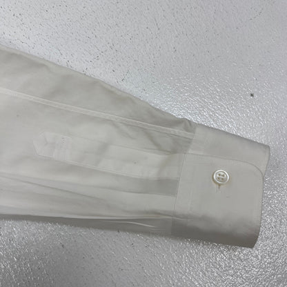 COMME des GARCONS HOMME | コムデギャルソンオム 捻れ変形ロングシャツ 長袖シャツ PB-B003 ホワイト サイズ：S【加古川店】