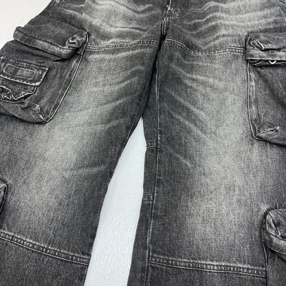 DIESEL | ディーゼル D-FISH-CARGO-S デニムパンツ A13088 0GHAA ブラック サイズ：32【加古川店】