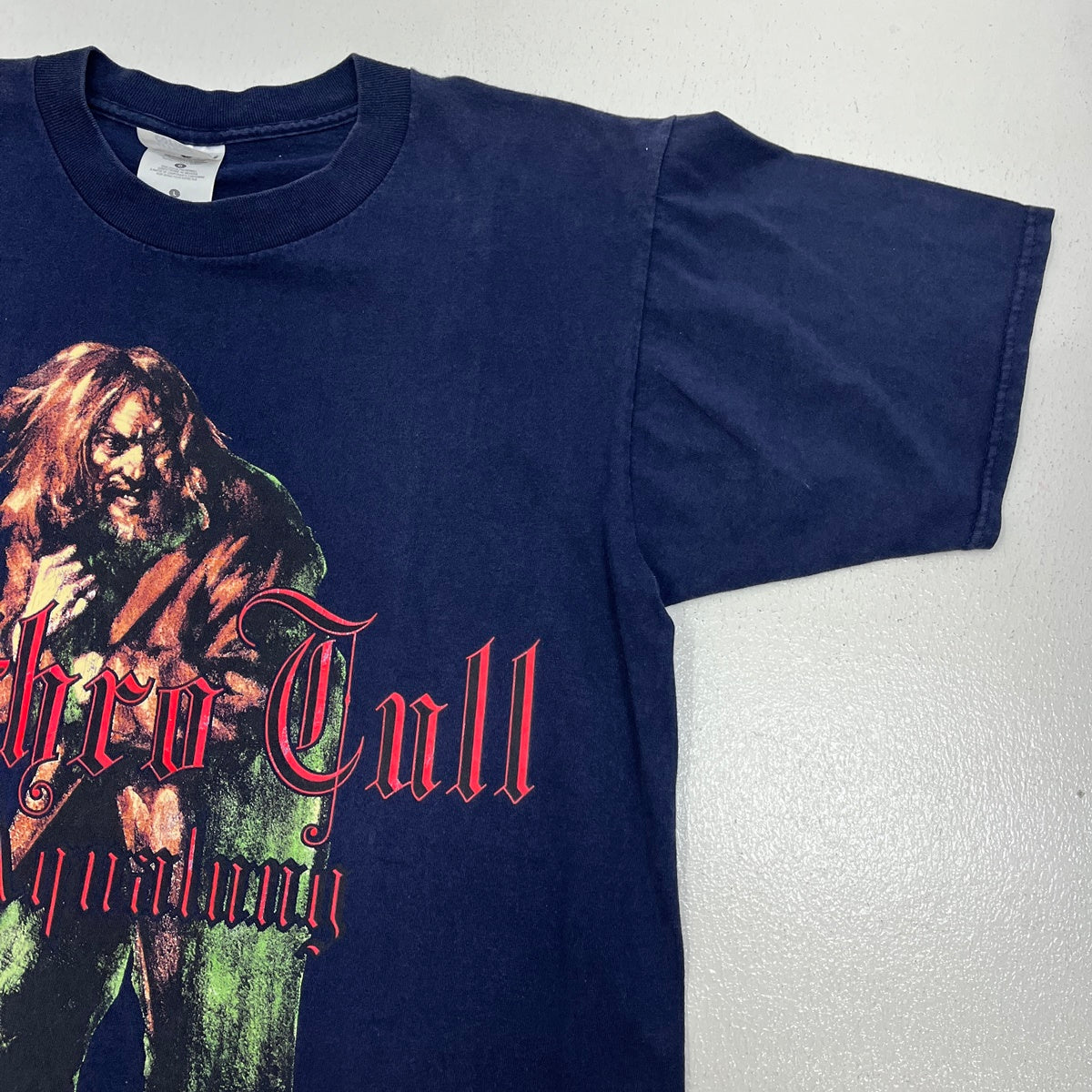 JETHRO TULL:AQUA LUNG GILDAN二枚タグ 半袖Ｔシャツ ネイビー サイズ：L【加古川店】