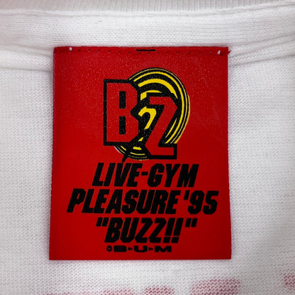 B'z LIVE-GYM Pleasure '95'BUZZ!! 1995 半袖Ｔシャツ ホワイト【加古川店】