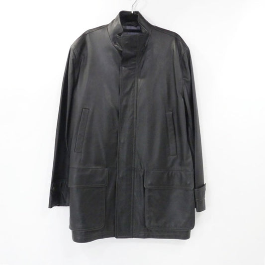 【中古】LANVIN | ランバン レザー 268937 ブラック サイズ：48
