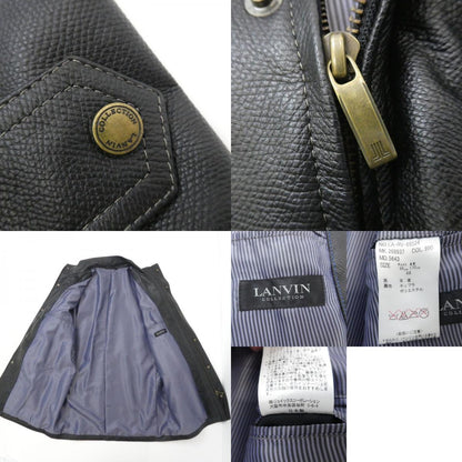 【中古】LANVIN | ランバン レザー 268937 ブラック サイズ：48
