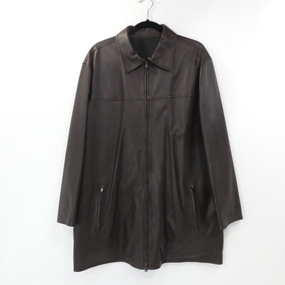【中古】Ermenegildo Zegna | エルメネジルド ゼニア レザー リバーシブル ブラウン サイズ：L