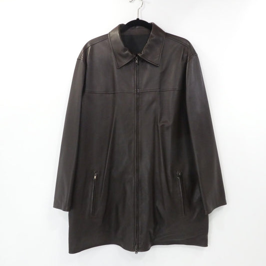 【中古】Ermenegildo Zegna | エルメネジルド ゼニア レザー リバーシブル ブラウン サイズ：L