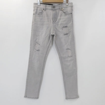 【中古】Retro Engine | レトロエンジン DAMAGE REPAIR GRAY DENIM デニムパンツ 301601230470004 グレー サイズ：L