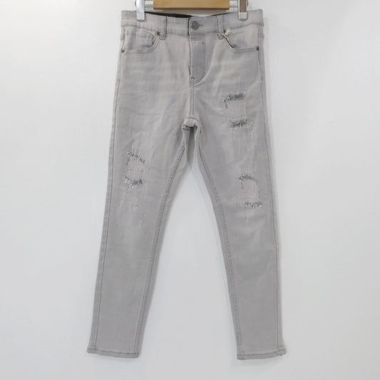 【中古】Retro Engine | レトロエンジン DAMAGE REPAIR GRAY DENIM デニムパンツ 301601230470004 グレー サイズ：L